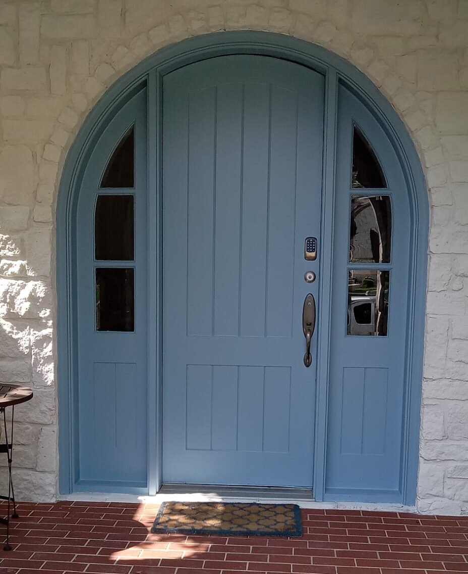 Powder Blue Front Door